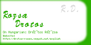 rozsa drotos business card